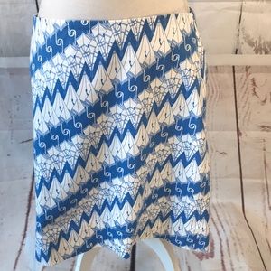 Talbot's Petite Light Blue/White Mini Skirt